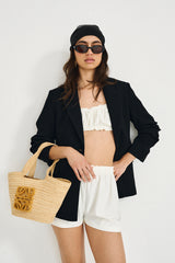 Draped Bermuda Shorts (Limited Edition) Off White - Natalia